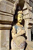 Ananda temple Bagan, Myanmar. Dvarapala statues on either side of temple entrances. 